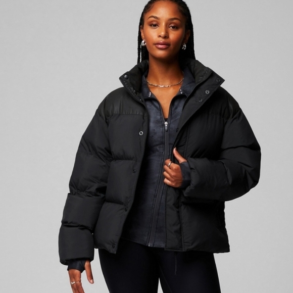 FABLETICS BLACK PUFFER JACJET NWT SZ 4X - Picture 4 of 7
